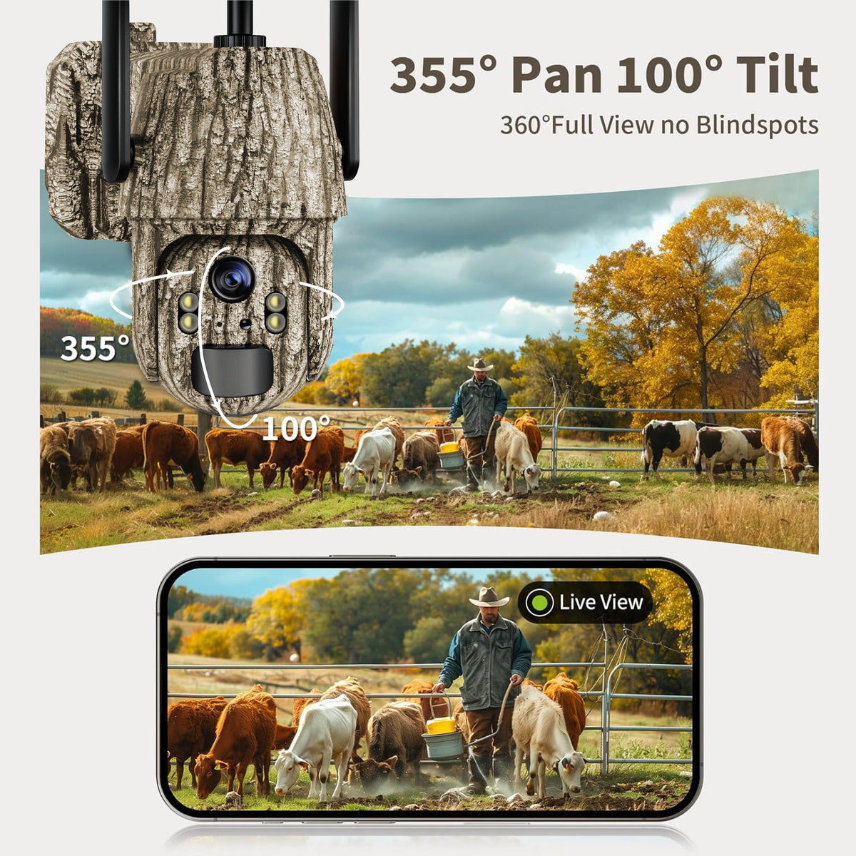 4G LTE Solar Security Camera – Camouflage