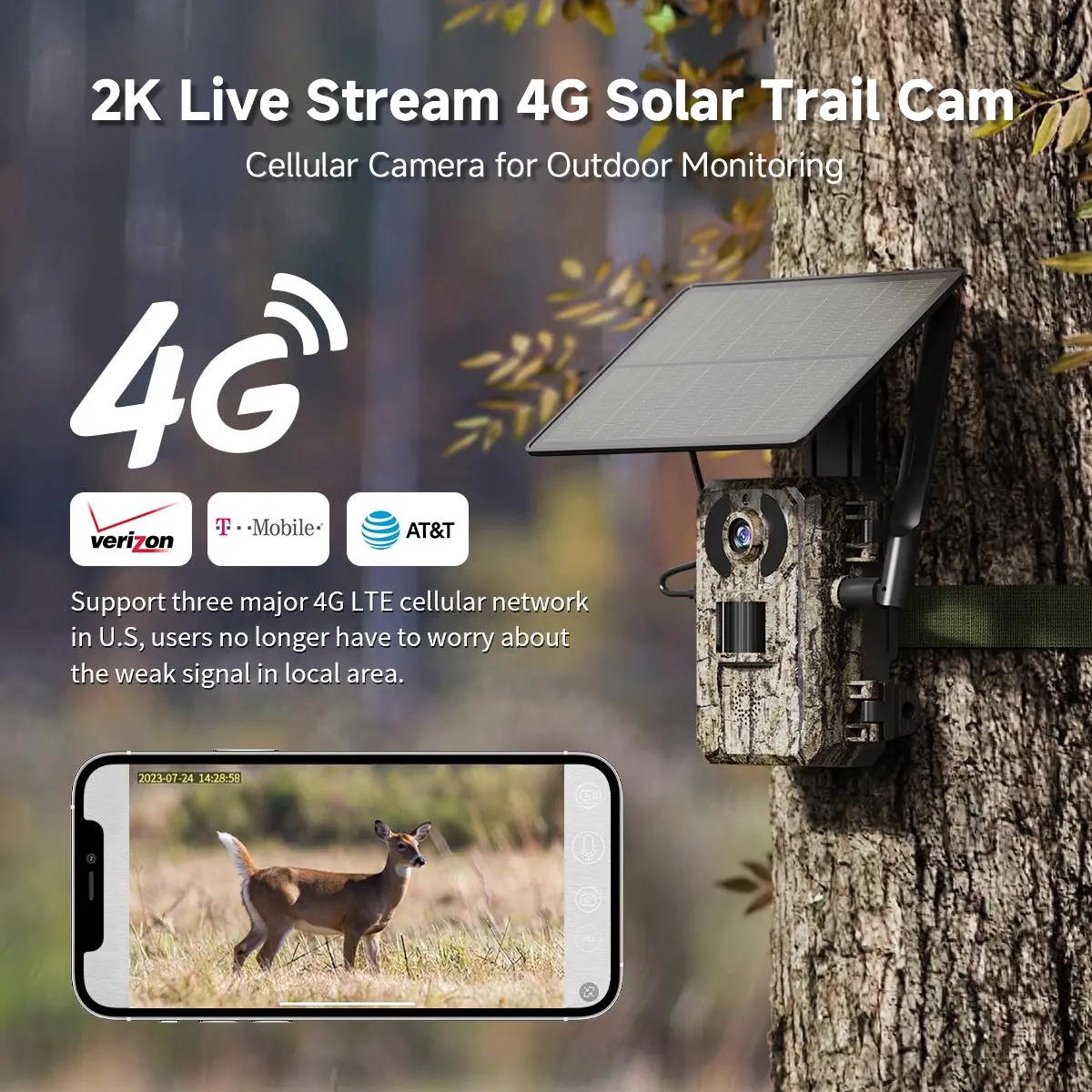 4G LTE Solar Trail Camera