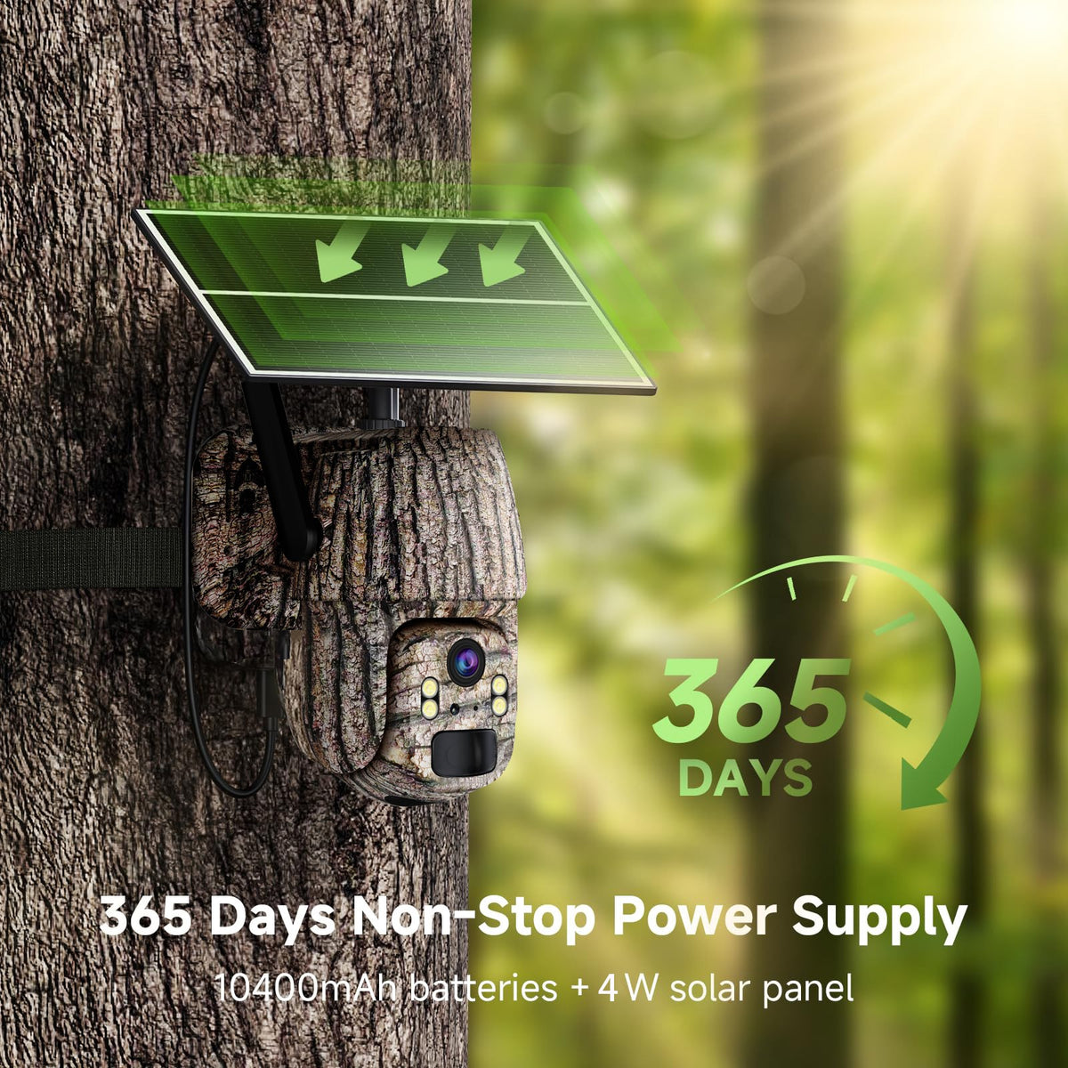 4G LTE Solar Security Camera – Camouflage